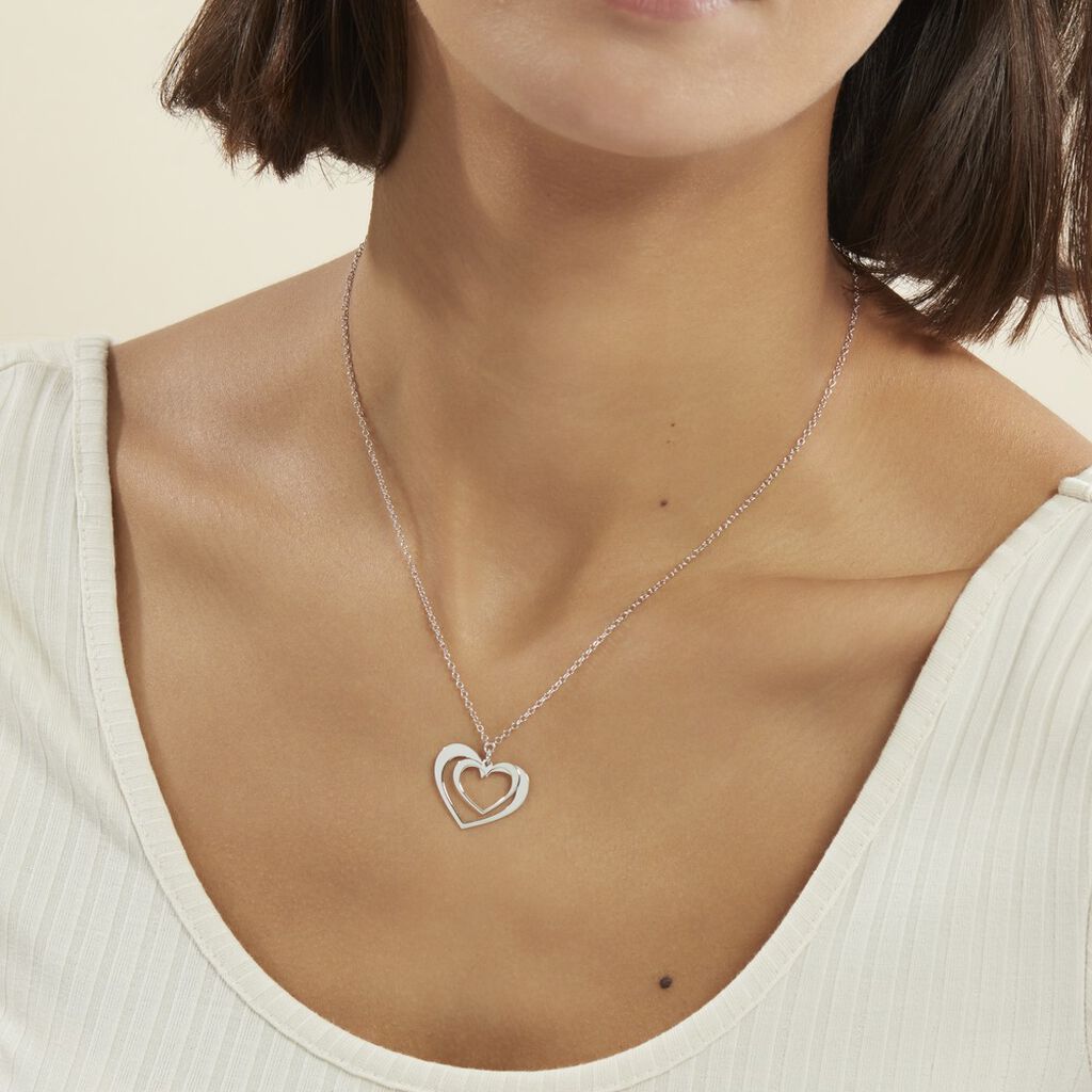 Collier Clarra Argent Blanc