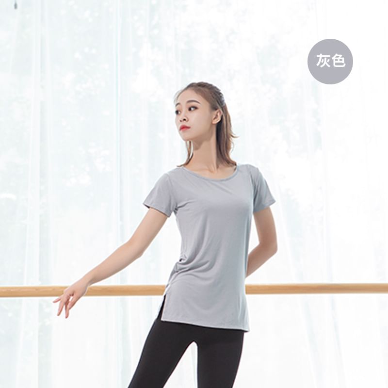 Cossita - Dans-T-shirt met korte mouwen en zijsplit
