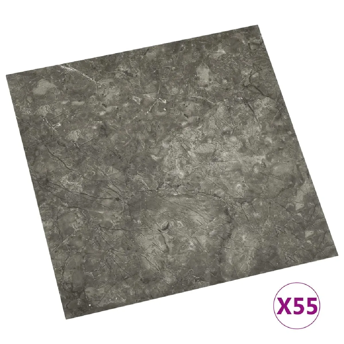 vidaXL Dalles Autoadhésives 55 pcs - Gris