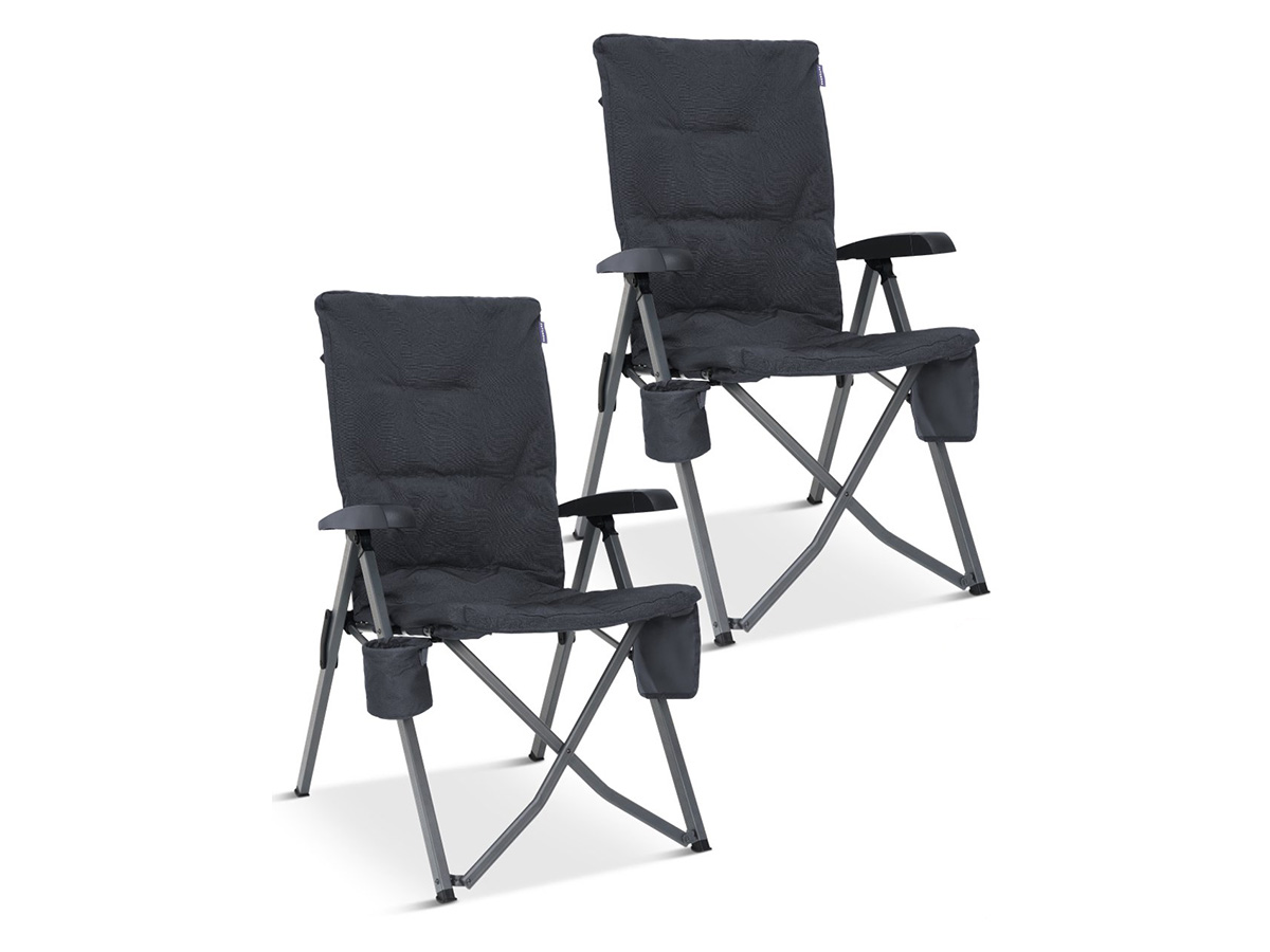 Trvlmore Luxe Plus Grey vouwstoel - Set van 2