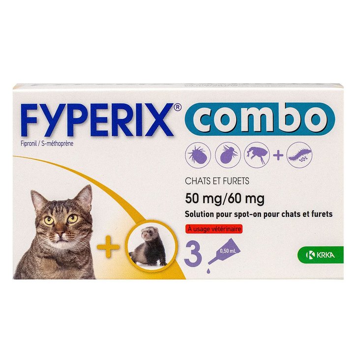 Fyperix combo 3 pipettes spot-on chat furet