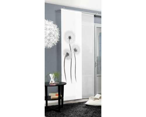 Schuifgordijn Freiburg zwart-wit 60x245 cm