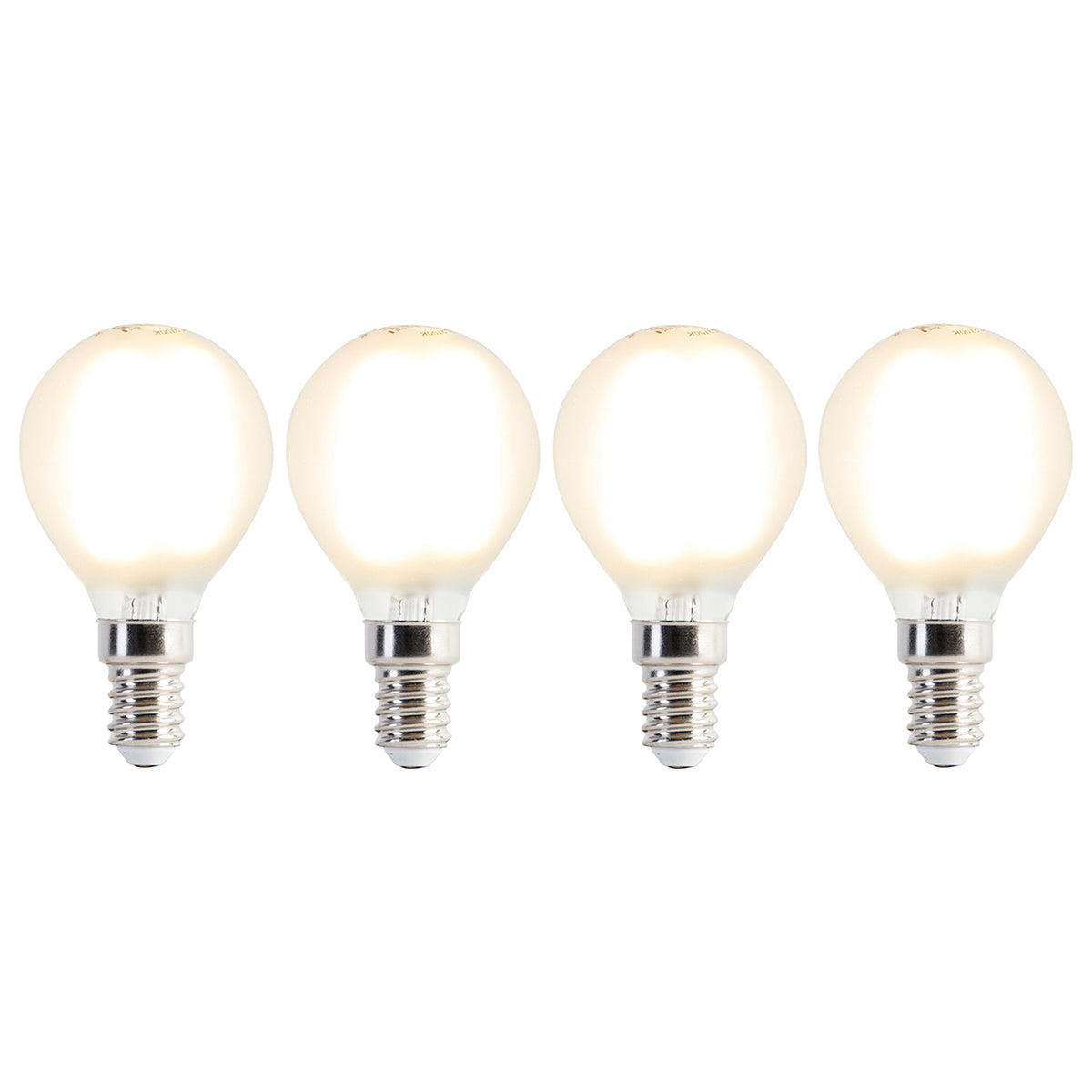LUEDD Set van 4 E14 LED lampen P45 mat 3,5W 360 lm 2700K