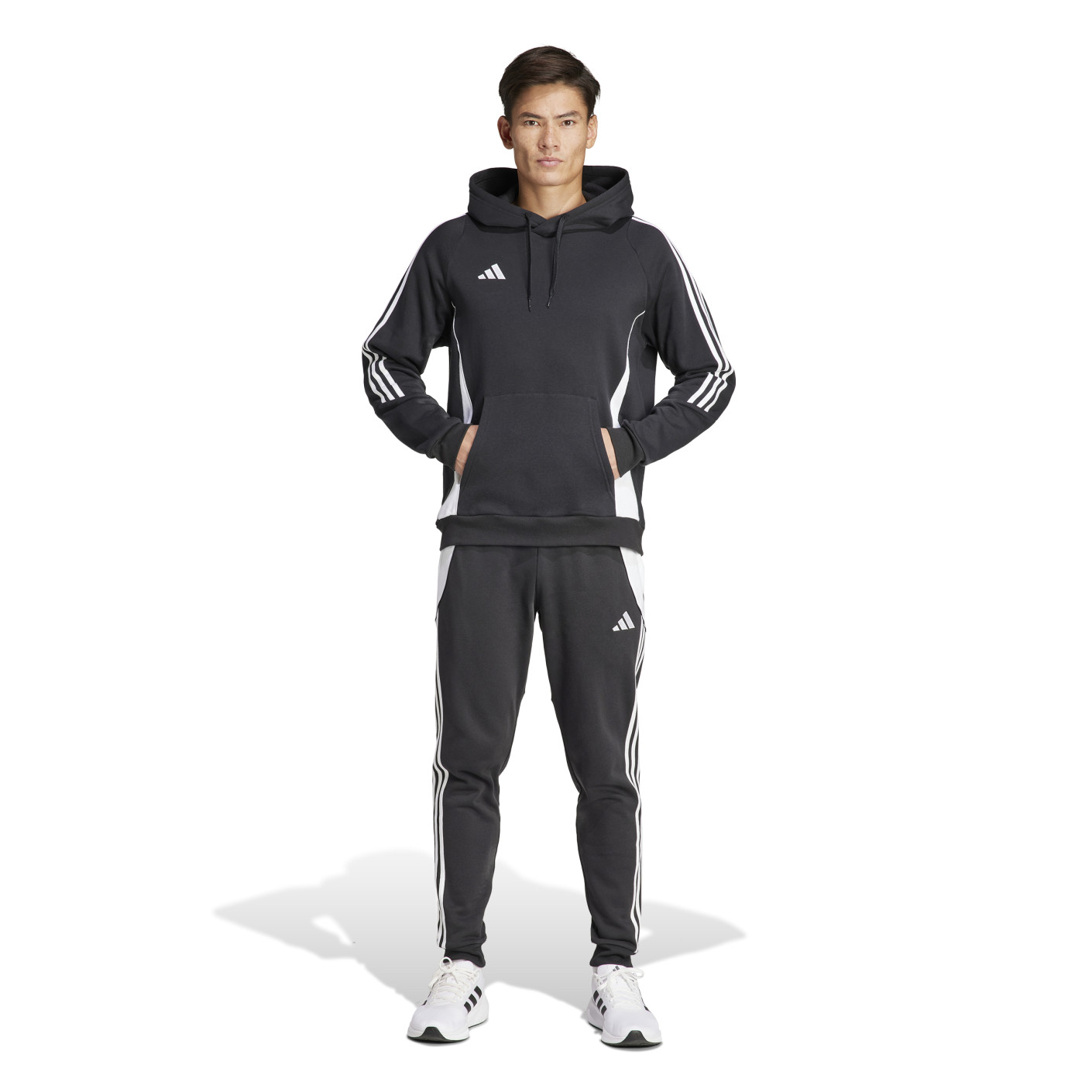 Adidas Tiro 24 Sweat Hoodie Zwart Wit