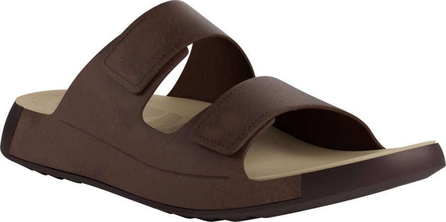 Ecco Slippers Cozmo M zomerschoen slippers klittenbandschoen met subtiele decoratieve stiksels