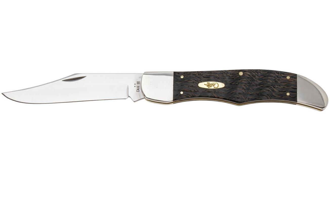 Case Folding Hunter, Smooth Black Curly Oak Wood 14008, 7165 SS zakmes