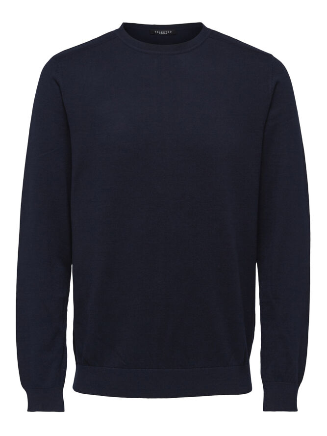 Selected Homme SLHBERG CREW NECK B NOOS Blå