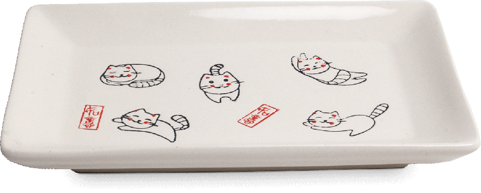 Sushi Schaal Happy Cat 20x13cm