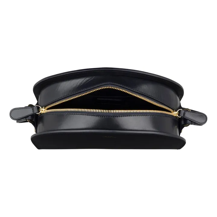 A.P.C. Sac Demi Lune Cuir Lisse | Noir