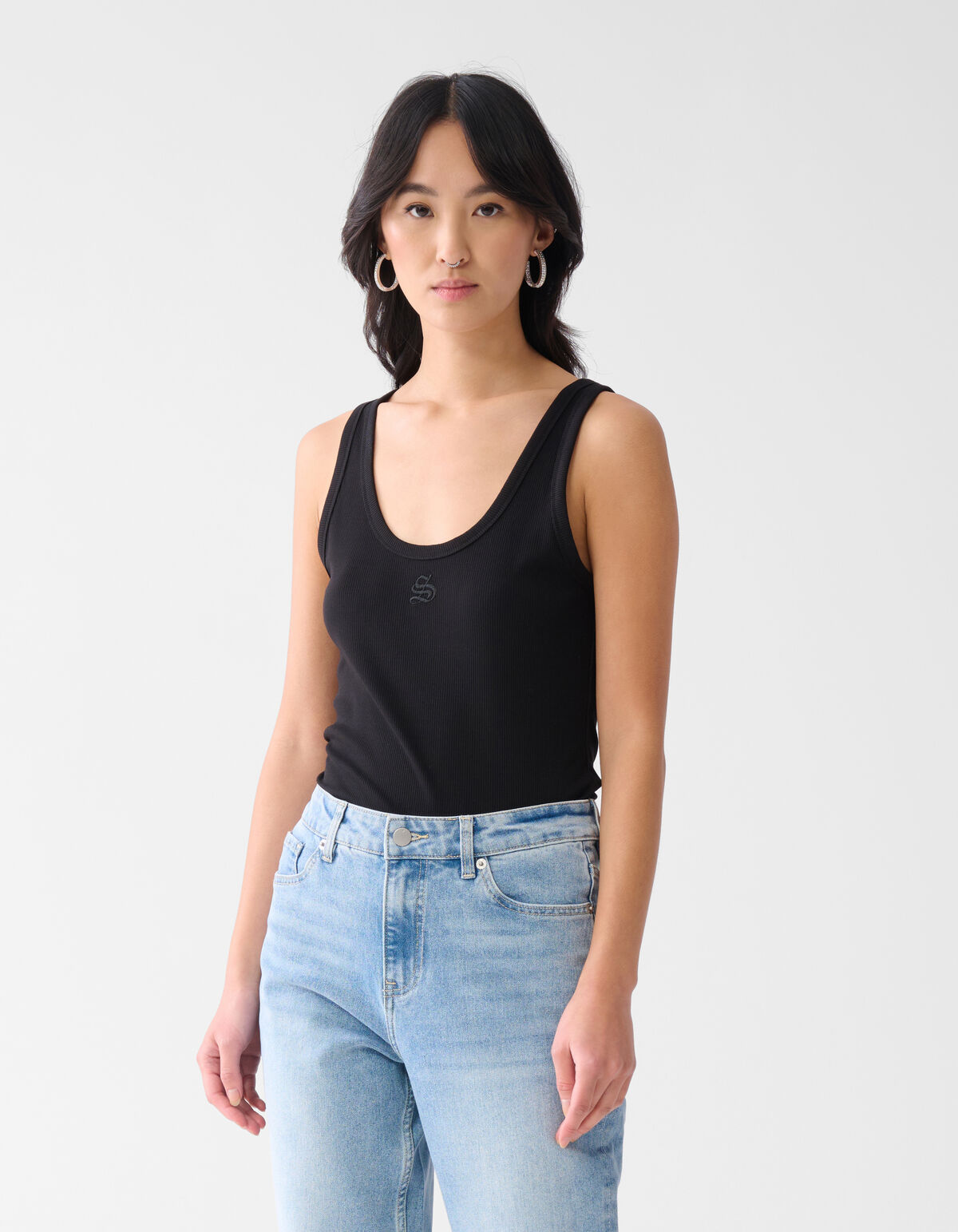 Shoeby Logo Tanktop Zwart