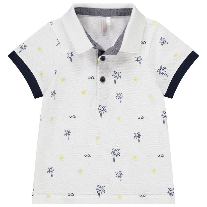 Polo manches courtes imprimé palmiers pour bébé garçon