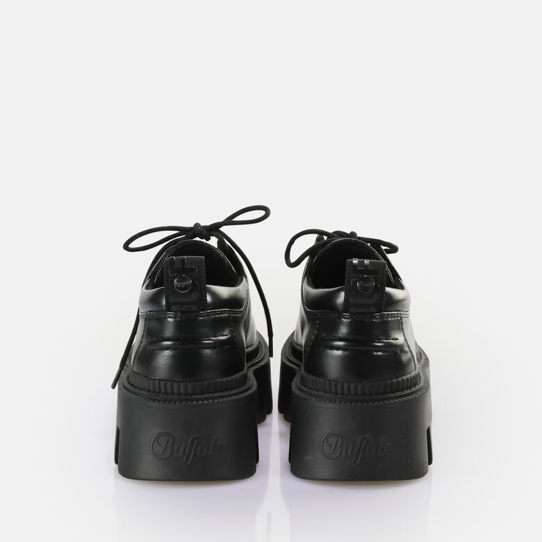Flora Laceup LO Chaussures basses vegan, noir