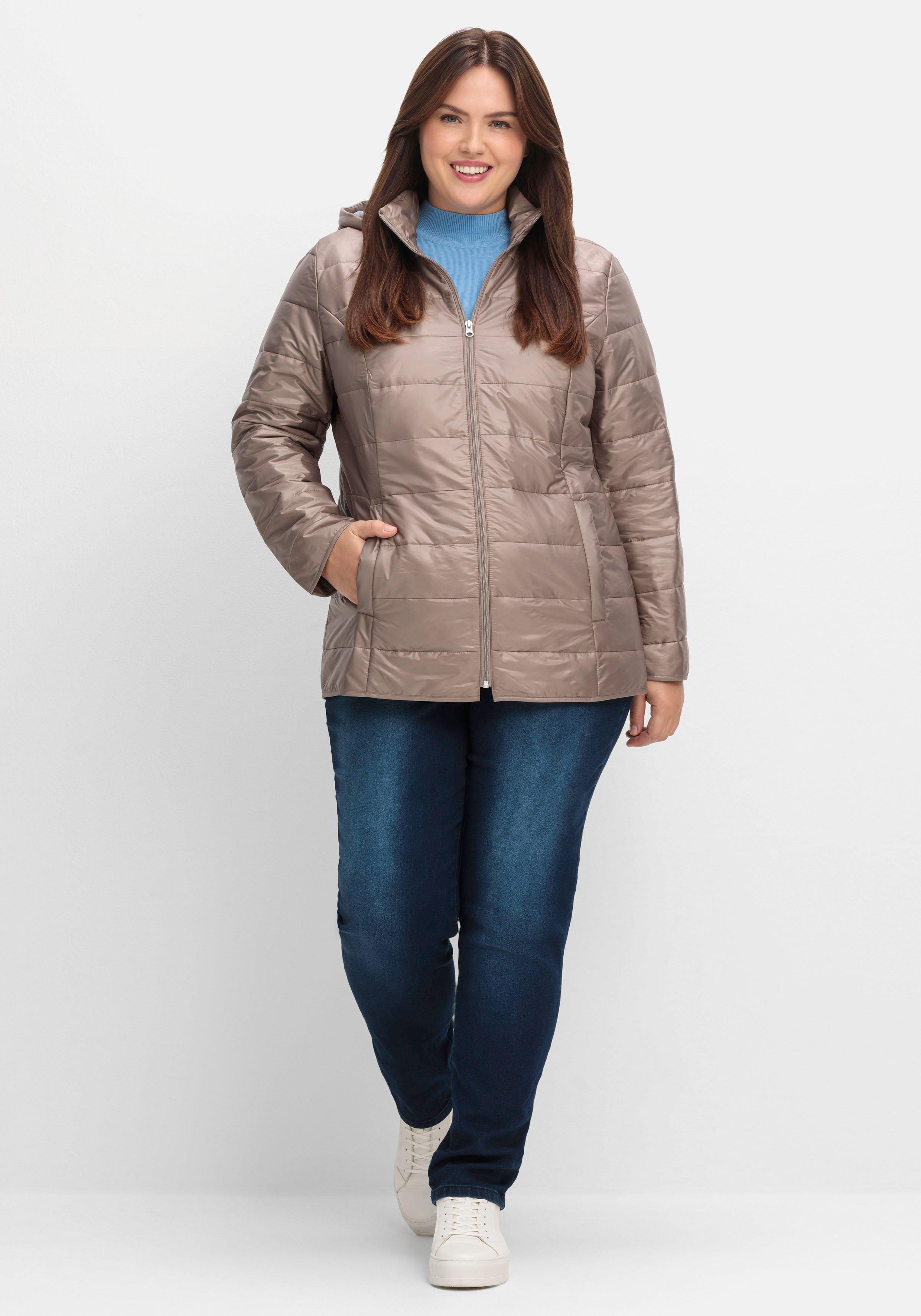 Leicht wattierte Steppjacke mit Kapuze