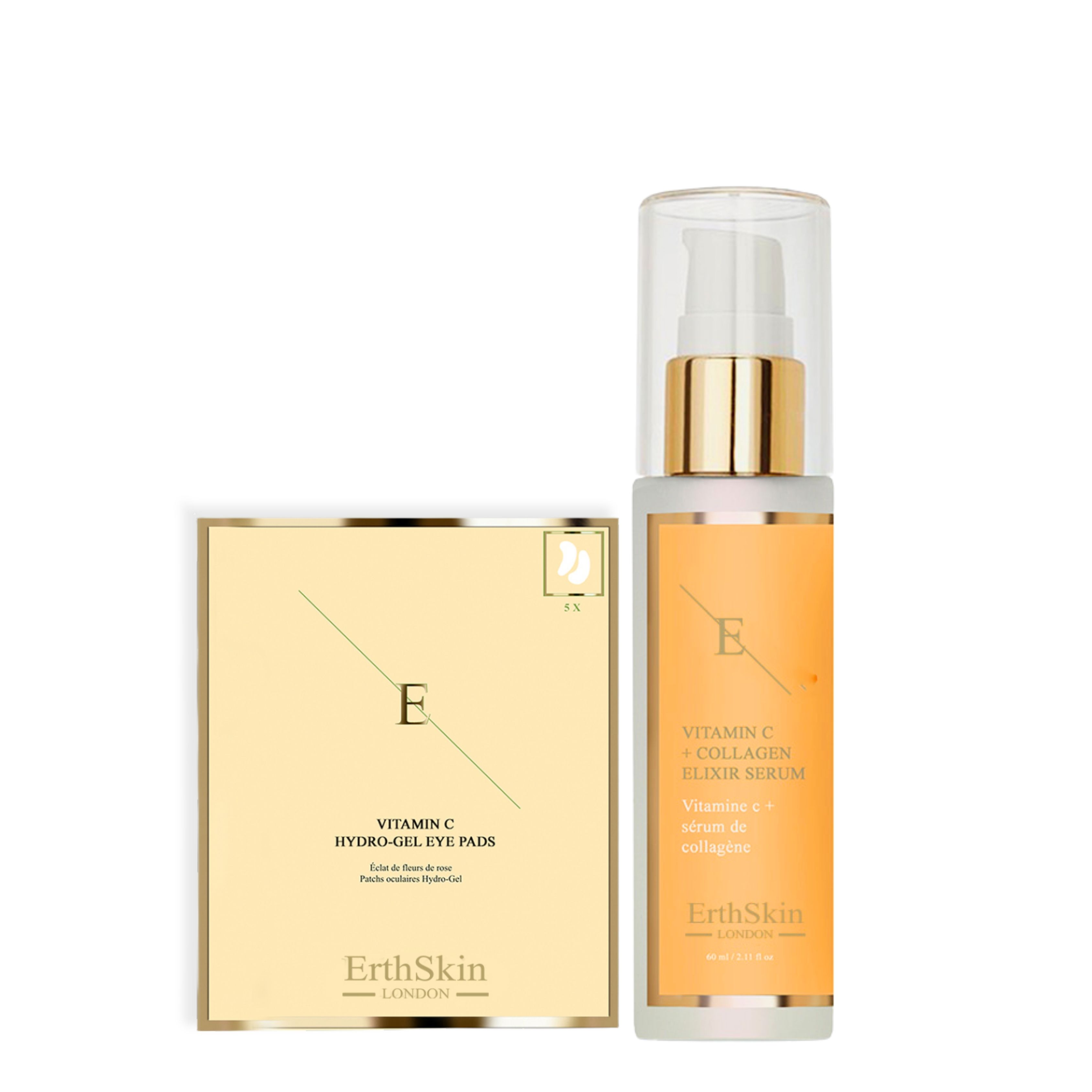 Erth skin london Vitamin C Serum + Augenpads Set