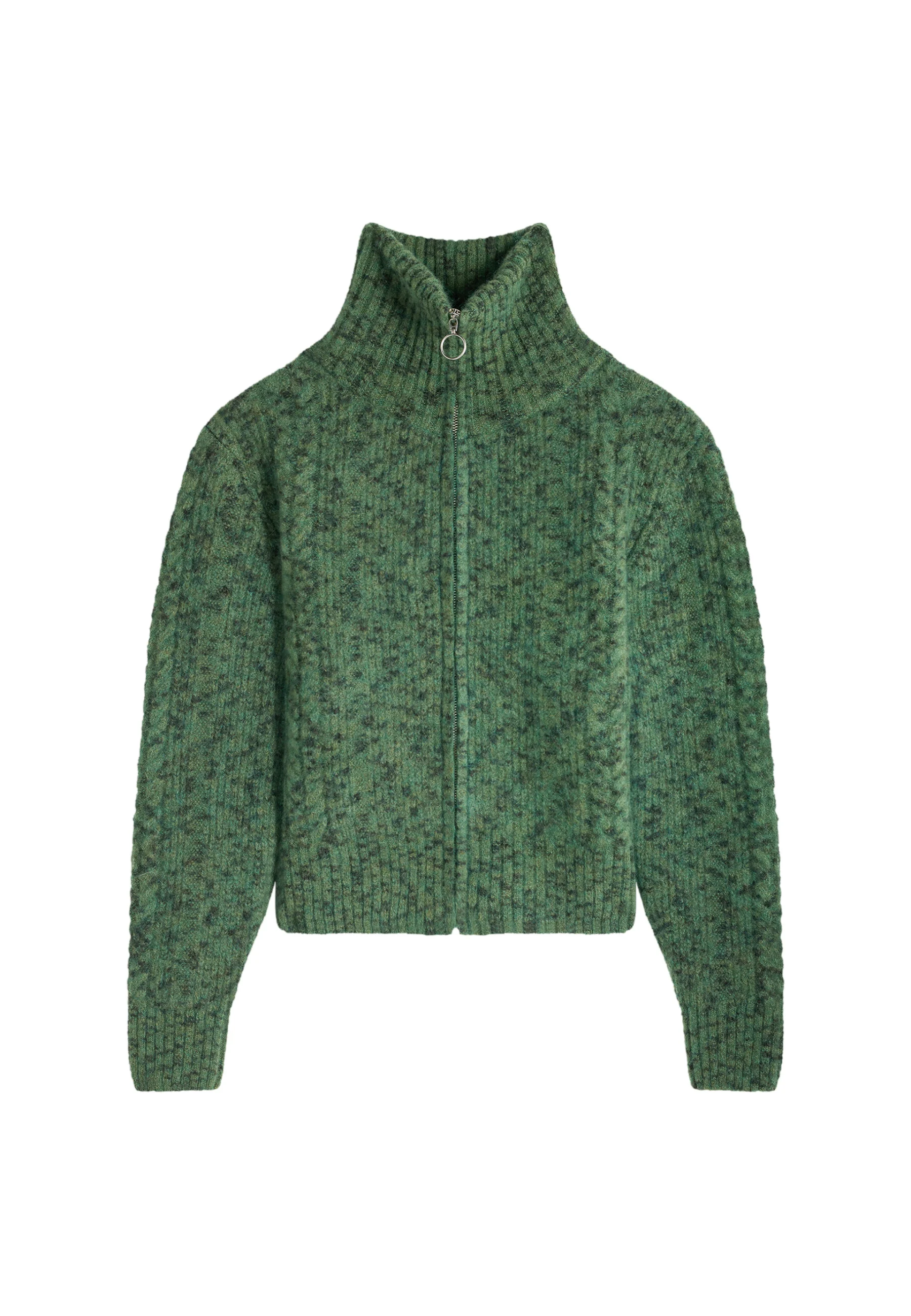 VALENTINEAH24 - Veste zippée en laine mohair | Kaki