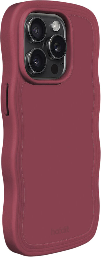 HoldIt Wavy Case iPhone 15 Pro Max Rød