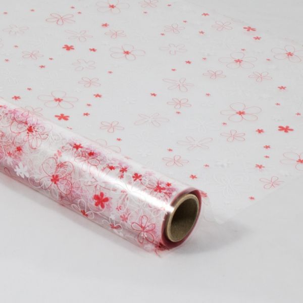 Celofane em Rolo com Motivos Florais 80cm x 25m - 30071931