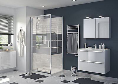 Porte de douche pivotante GoodHome Beloya miroir 100 cm