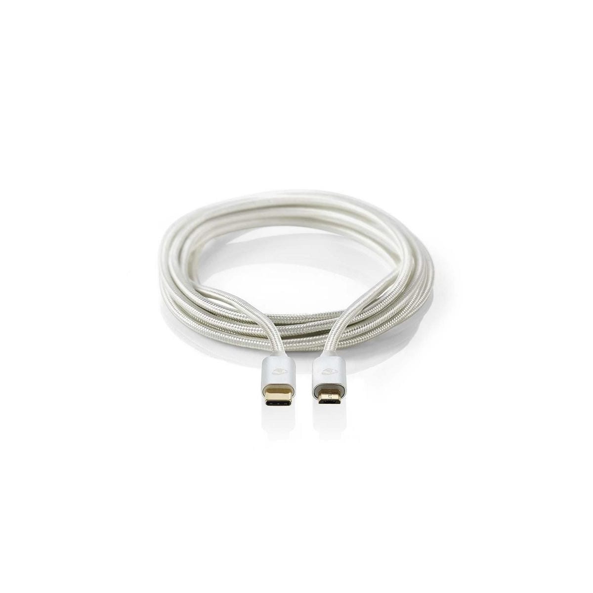USB 2.0-Kabel for Synkronisering og Lading | Gullbelagt 3,0 m | USB-Câ„¢ Hann til