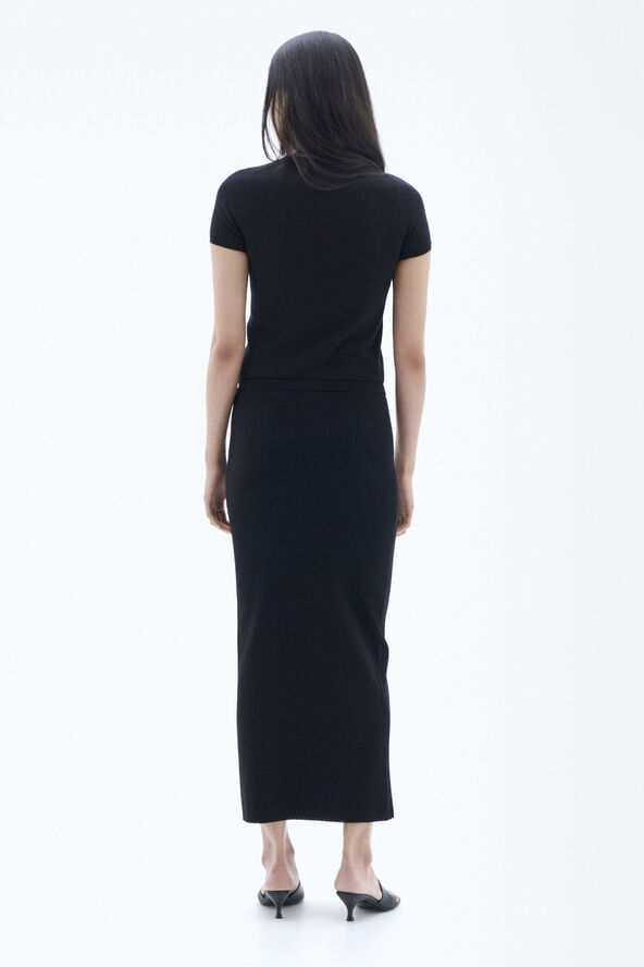 Filippa K Knitted Maxi Skirt Black