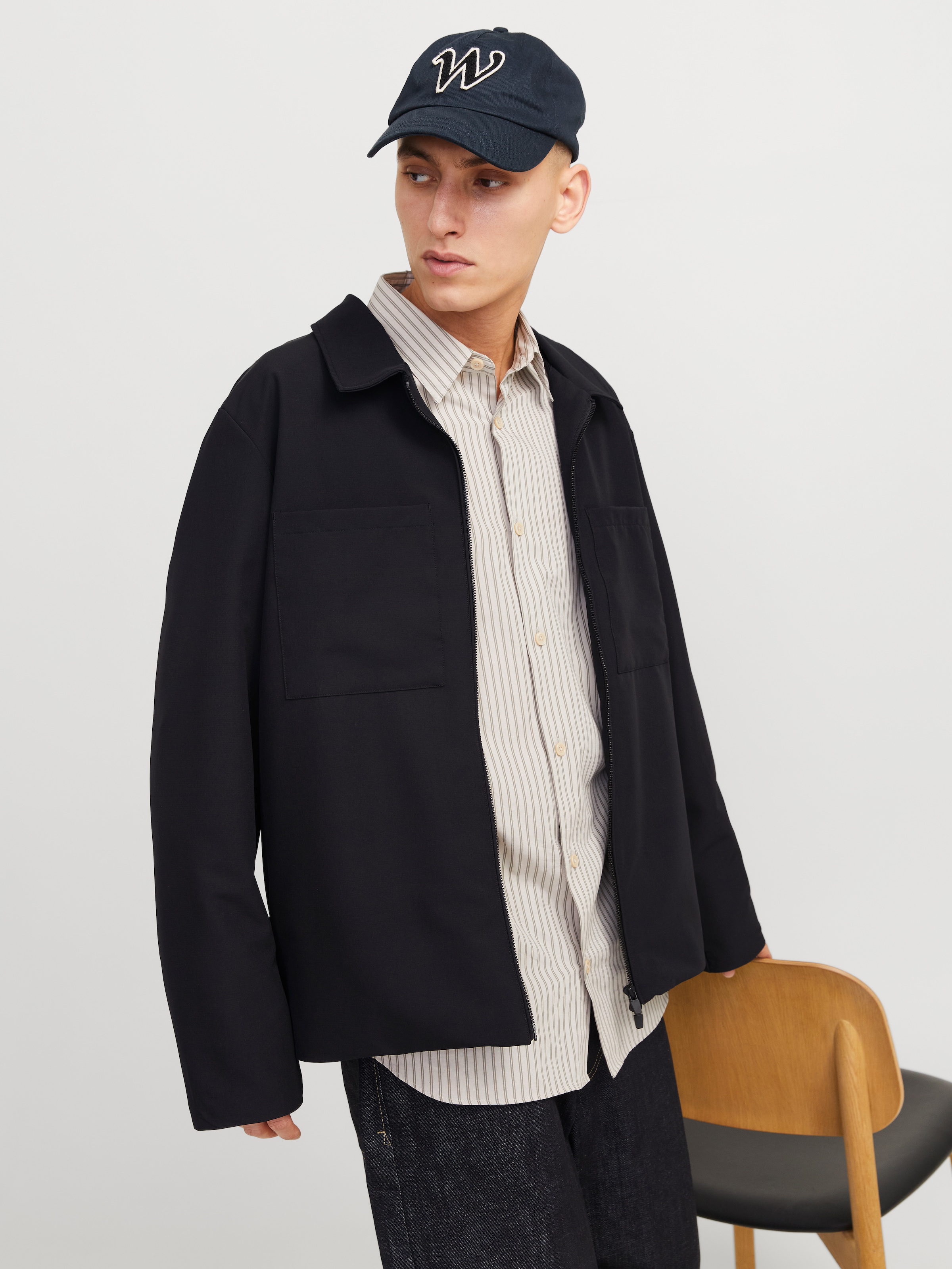 Jack & Jones Hemdjacke »JJEPERFECT SHACKET SN« ohne Kapuze mit Brusttaschen