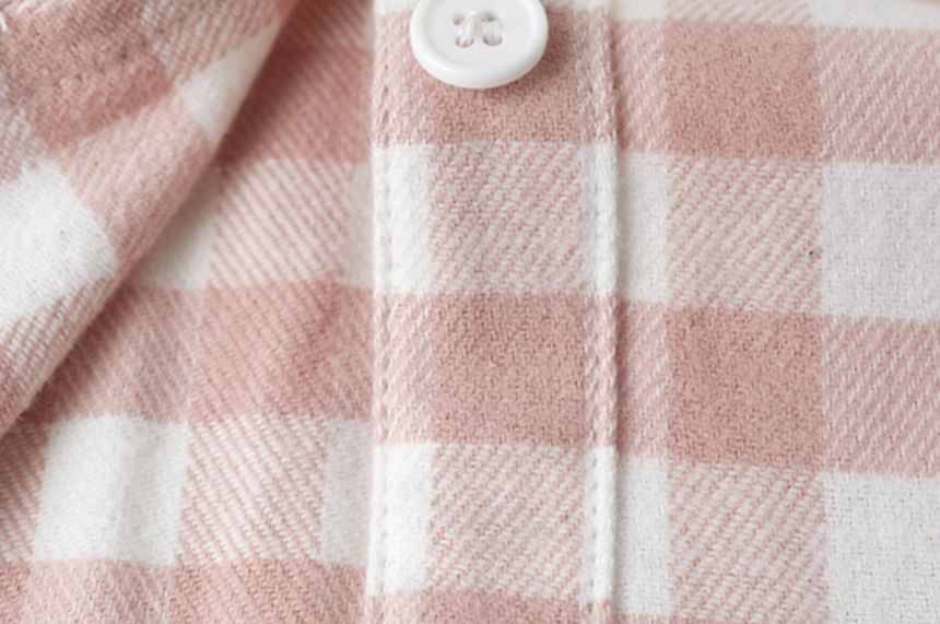 Finlies - Bijpassende pyjamaset voor koppels: geruite top met lange mouwen + broek