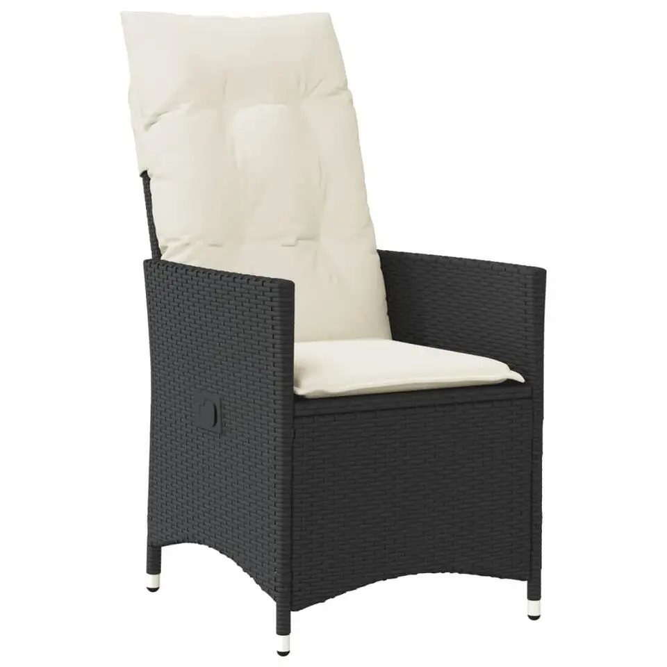 vidaXL - Tuinstoel - Zwart - Poly rattan - 2 stuks