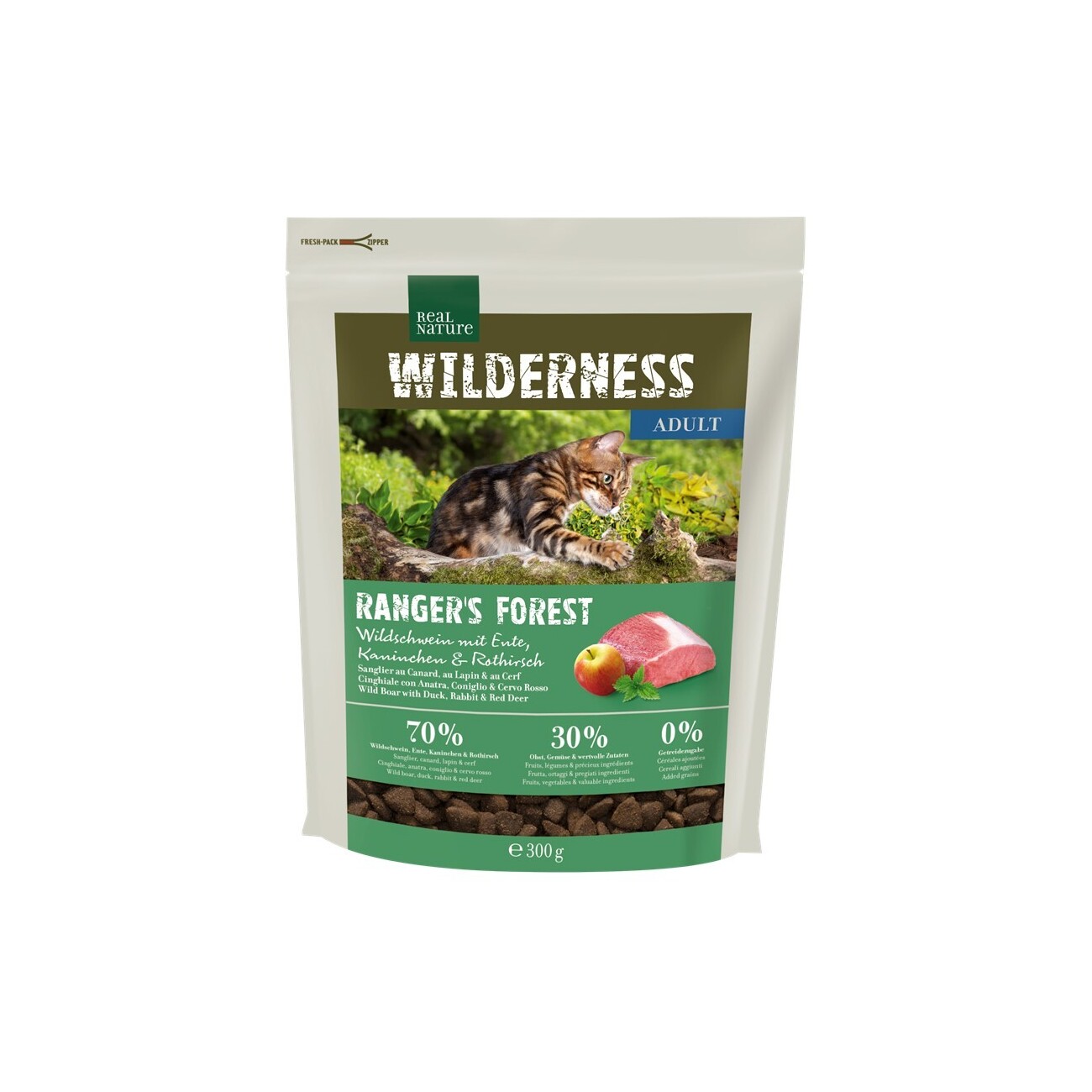 REAL NATURE WILDERNESS Trockenfutter Katze, Adult, Ranger's Forest 300 g