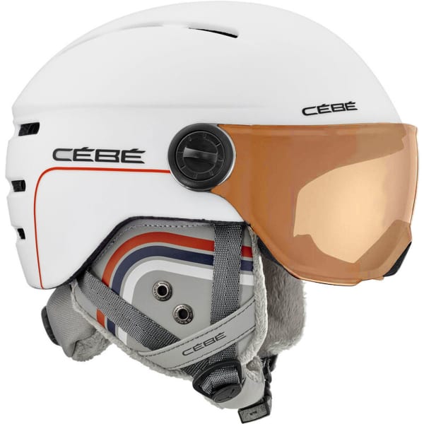 Casque de ski CEBE FIREBALL JUNIOR MATT RACING LINES WHITE