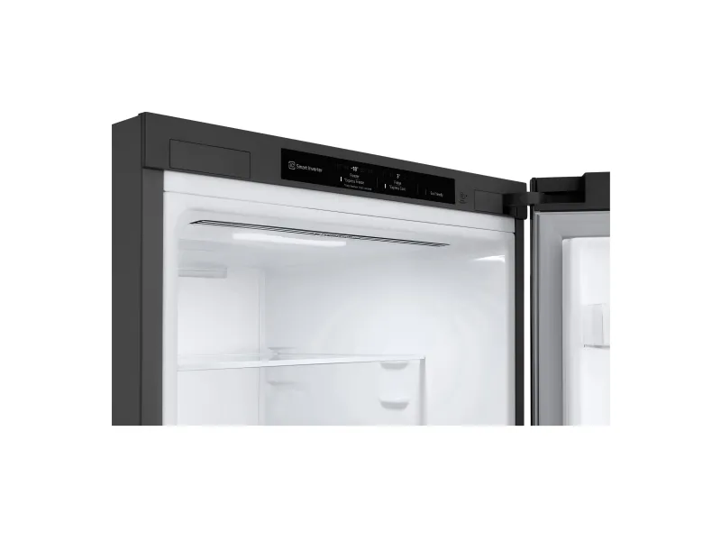 LG GBB61PZJMN - Køleskab/fryser - bund-fryser - bredde: 59.5 cm - dybde: 68.2 cm - højde: 186 cm - 341 liter - Klasse E - skinnende stål