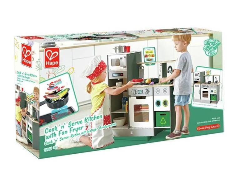 Hape Spielküche mit lustiger Bratpfanne Grosses Küchenspielset