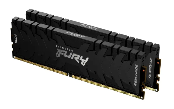 Kingston FURY Renegade - DDR4 - sæt - 16 GB: 2 x 8 GB - DIMM 288-PIN - 5333 MHz / PC4-42600 - CL20 - 1.6 V - ikke bufferet - ikke-ECC - sort