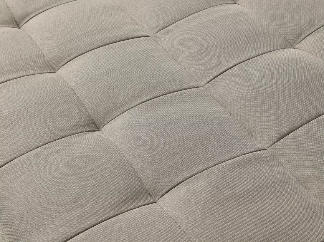 Méridienne clic clac en tissu taupe ESTEBAN