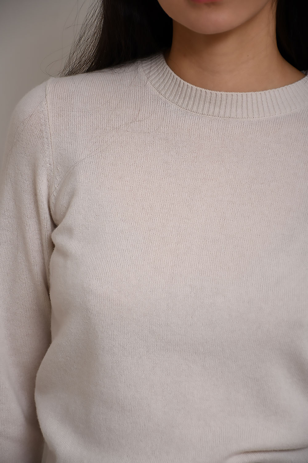 Wool knitted crew