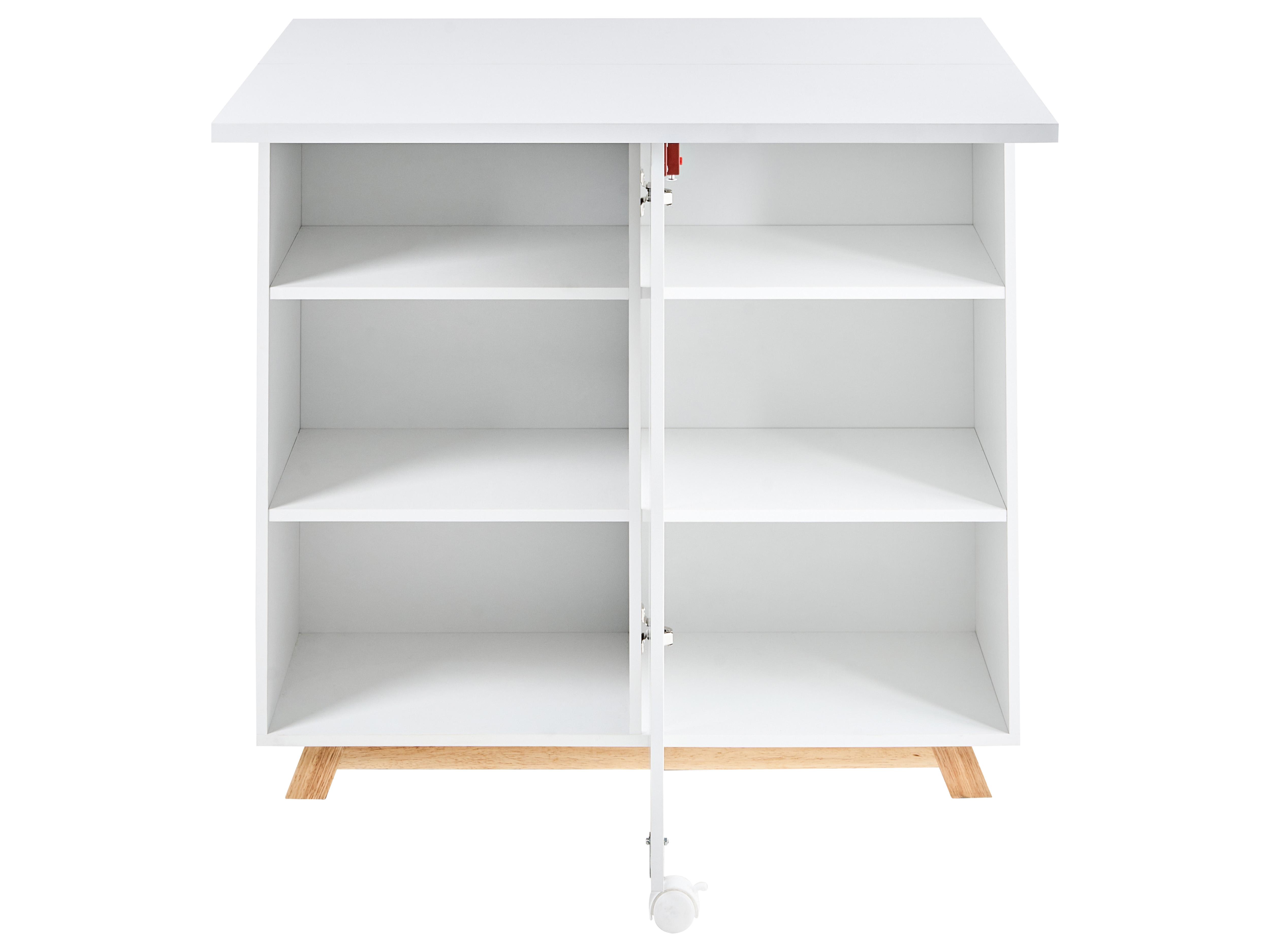 Secretaire FLOMOT Wit 80 cm 40/80 cm inklapbaar