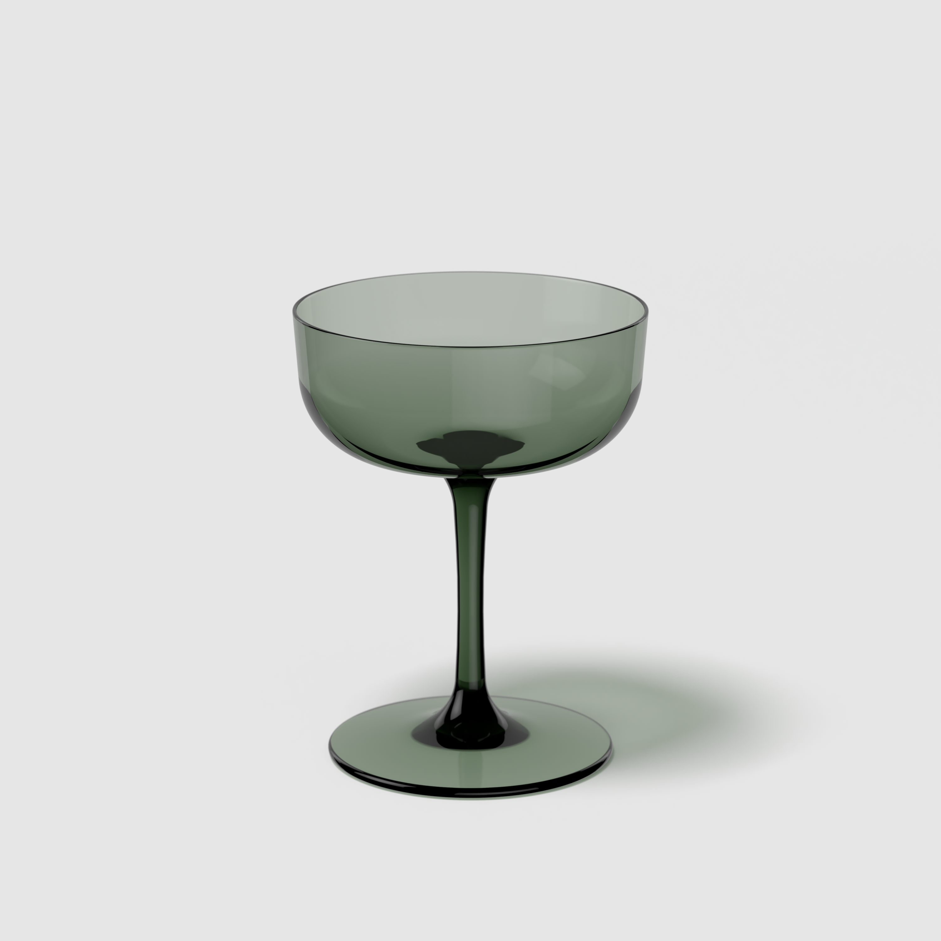Like Glass Champagne coupe glass Green, 4.1 oz, crystal glass