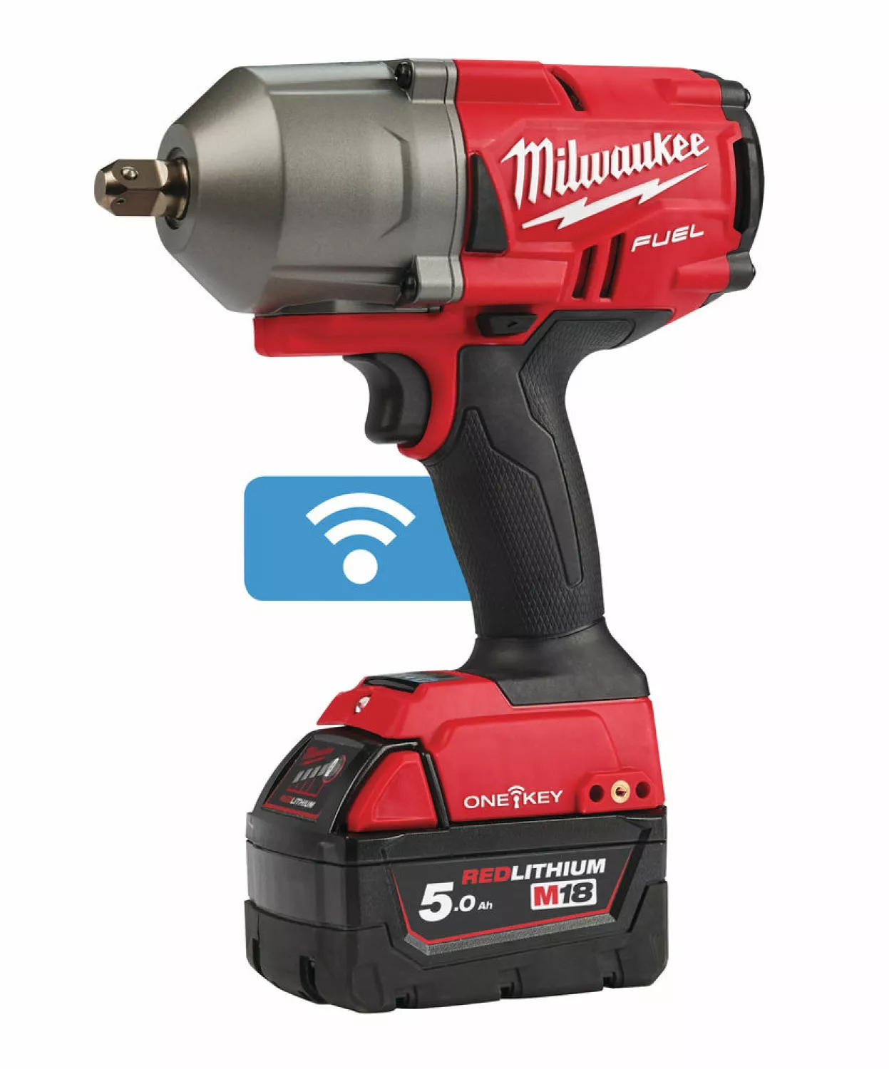 Milwaukee M18 ONEFHIWP12-502X 18V Li-Ion Accu slagmoersleutel set (2x 5,0Ah accu) in HD Box - 1017Nm - 1/2