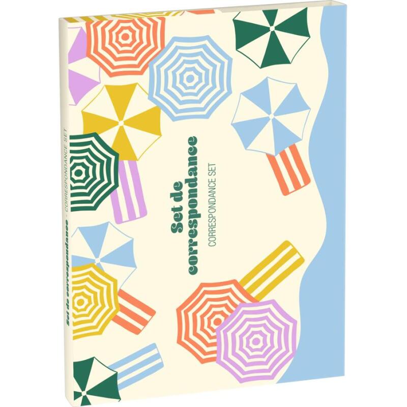 Dolce Amore, Set de correspondance 12x16,5 cm contenant 8 cartes simples 11x15,5 cm assorties et 8 enveloppes Pollen C6 blanc naturel