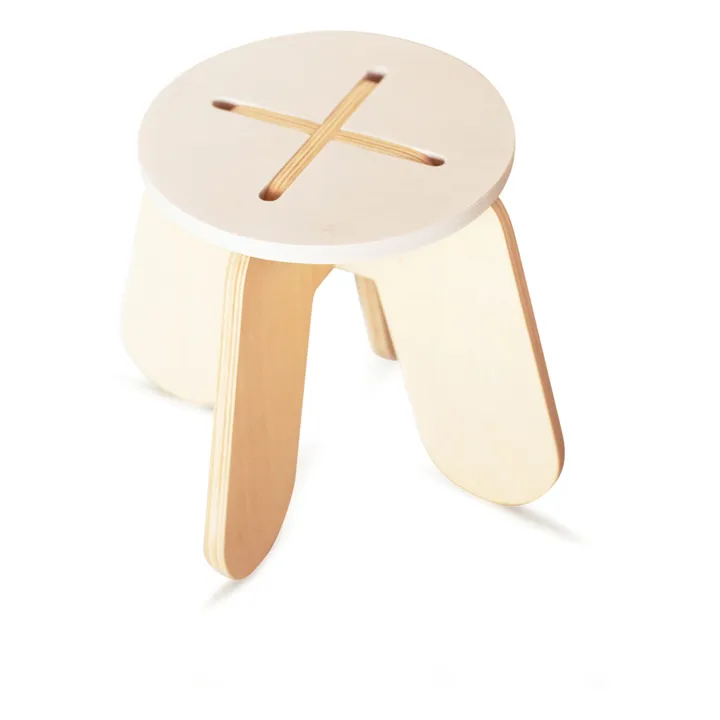 Babai Toys Tabouret pour enfant en bois | Blanc