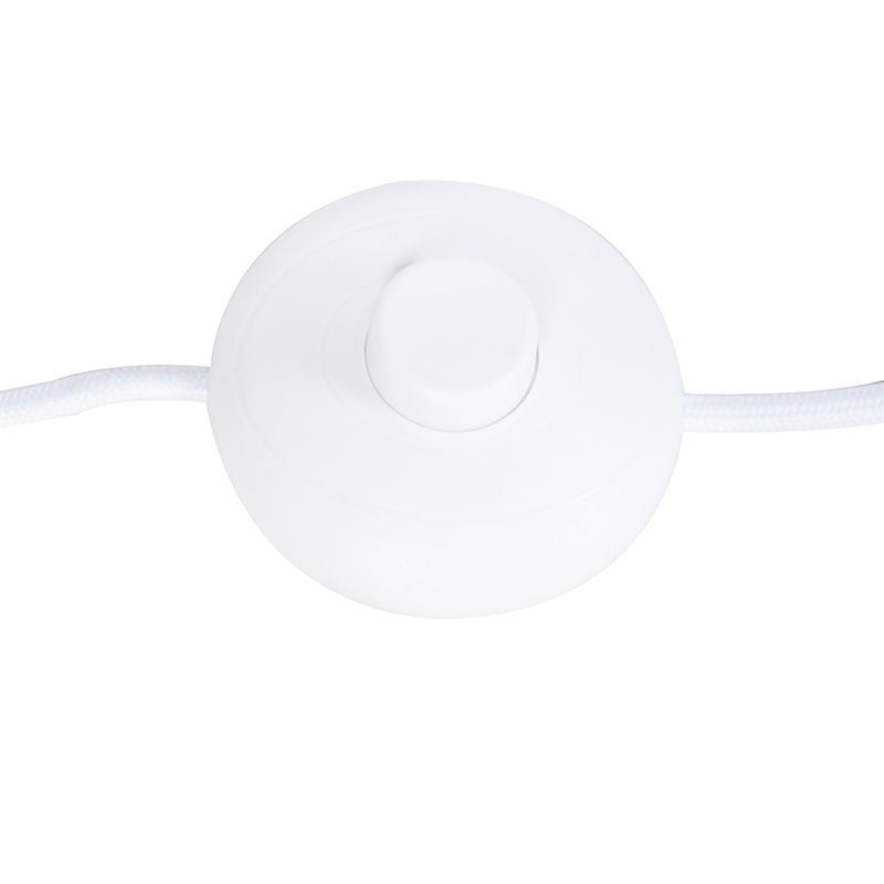 Moderne vloerlamp wit met goud - Lofty