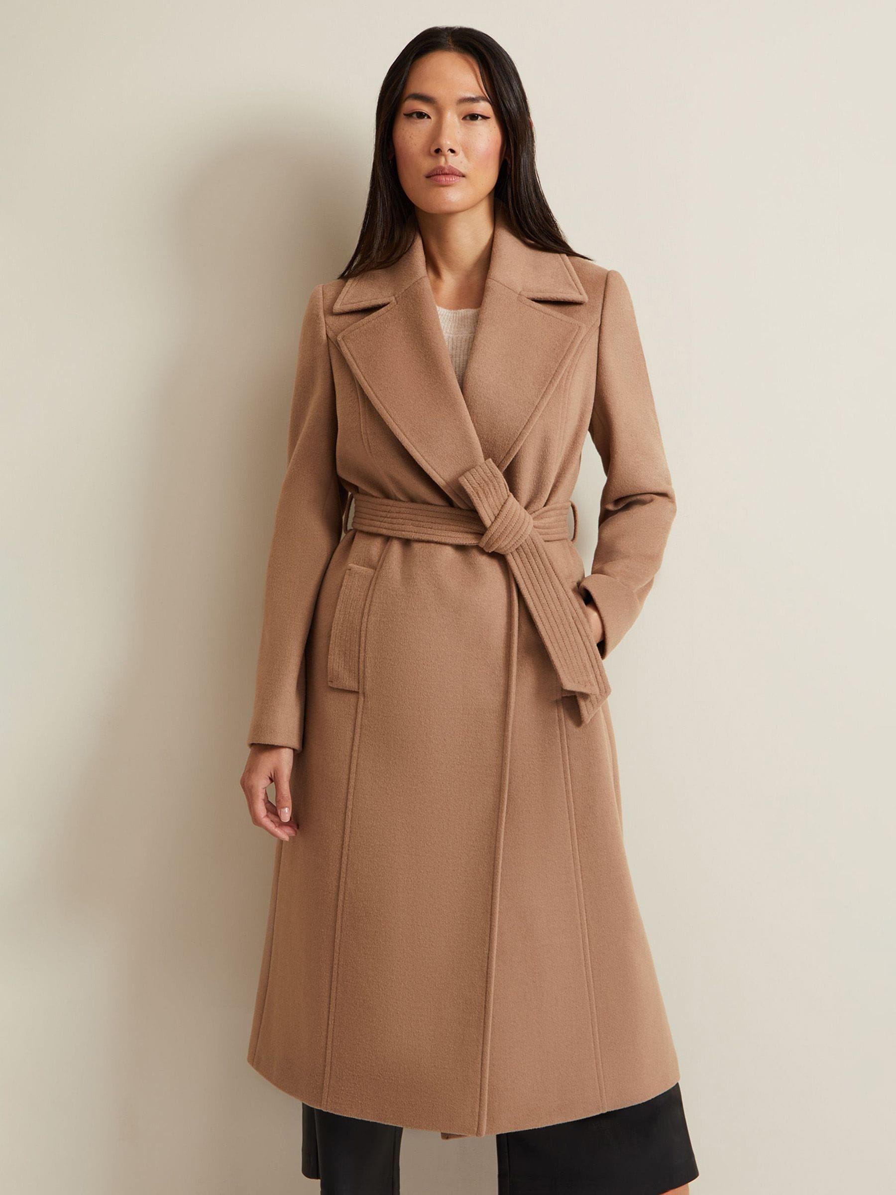 Phase Eight Livvy wollen trenchcoat