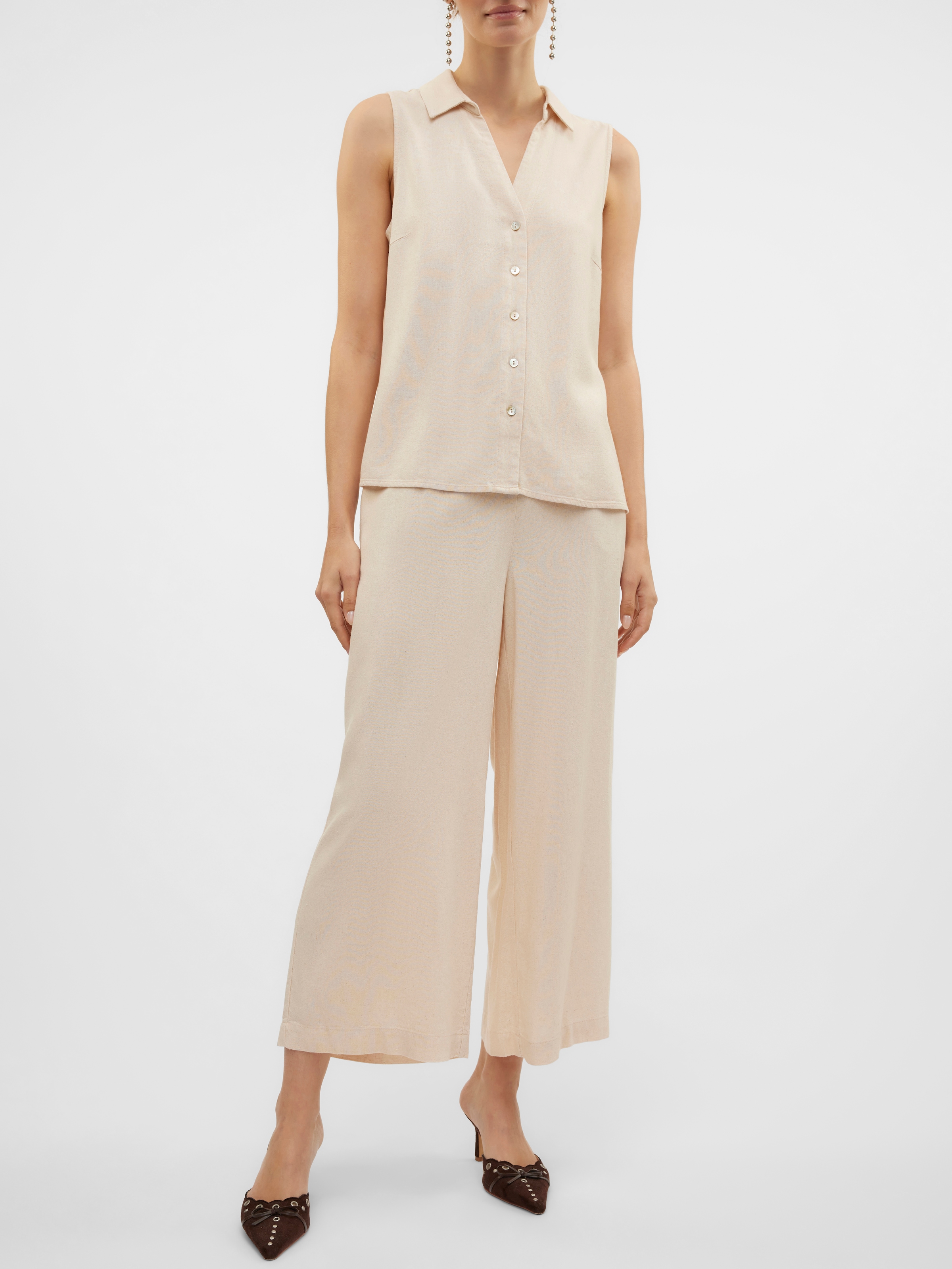 Vero Moda Culotte »VMMYMILO H/W CULOTTE PANT WVN GA«  mit Leinen