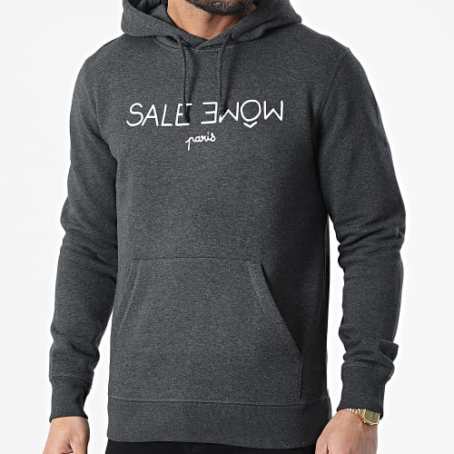 Sweat Capuche Punition Gris Anthracite Blanc