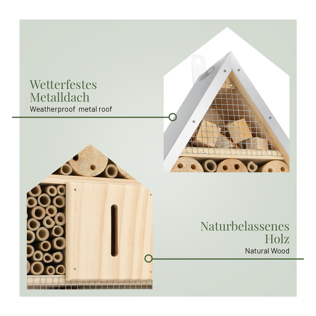 WILDLIFE HOME Großes Insektenhotel mit Metalldach