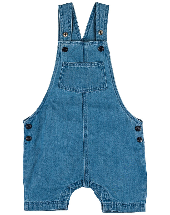 Jeans-Latzshorts BABY BOYS in medium blue
