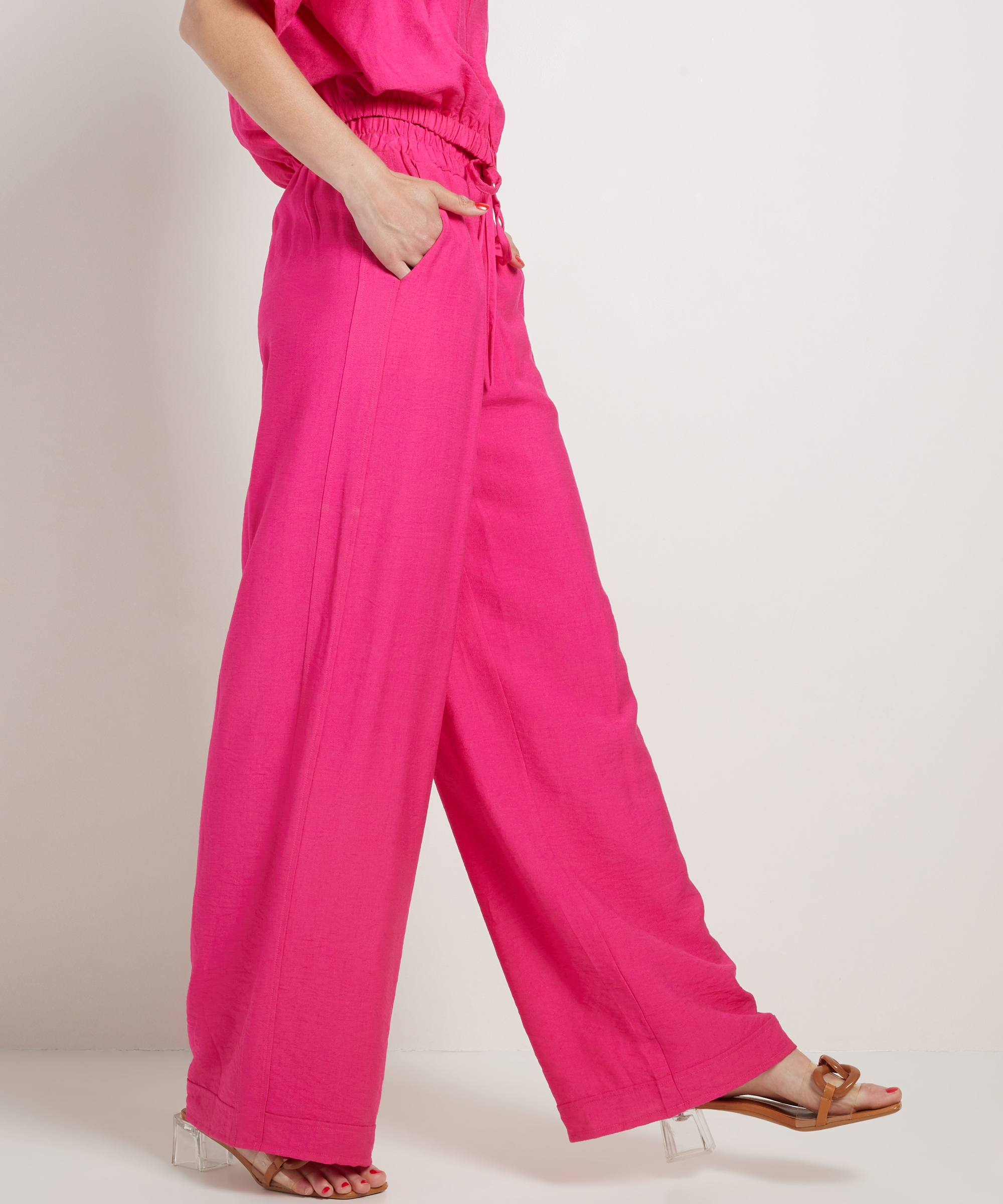 uni wide fit broek elastische boord