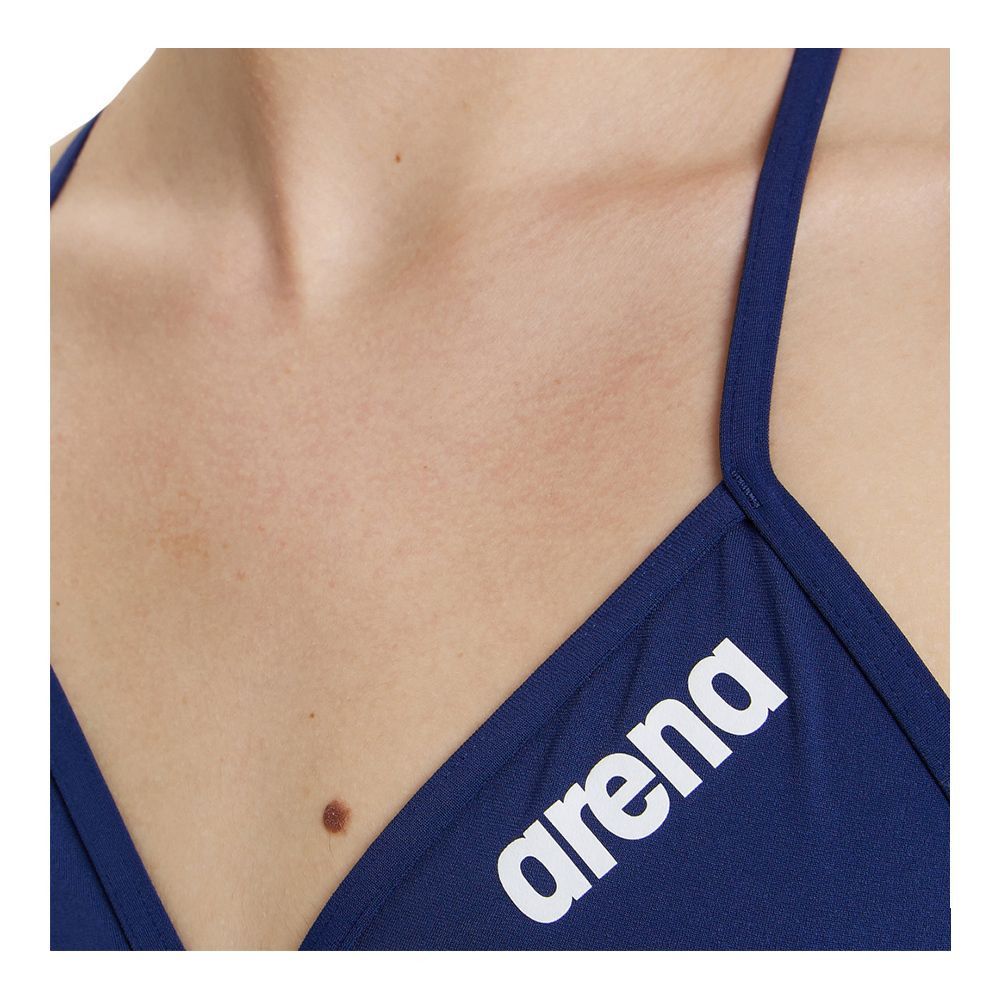 Arena TEAM TIE BACK SOLID - Haut de bikkini Femme navy/white
