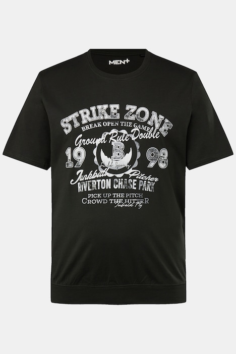 Men+ T-Shirt, Halbarm, Bauchfit, Frontdruck, bis 8 XL