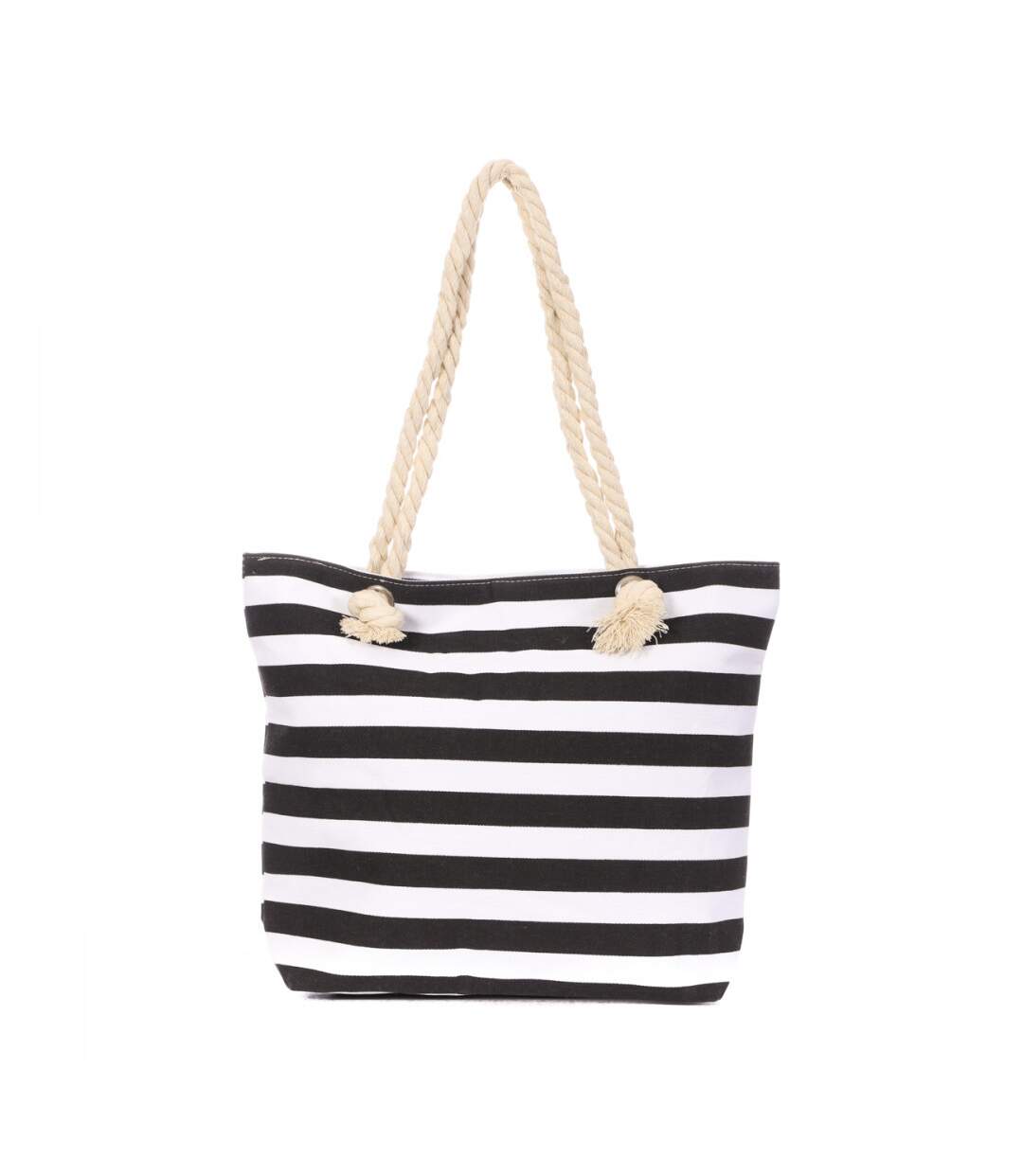 Sac de Plage à rayures Blanc/Noir