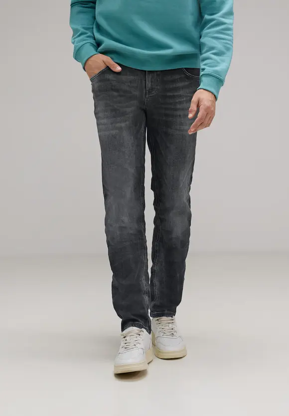 Regular Fit used Jeans - dark grey coloured backside